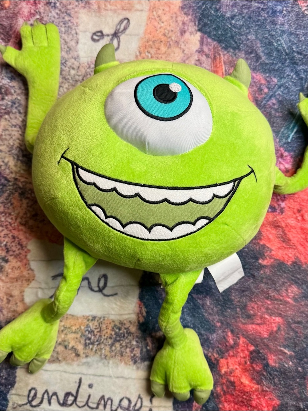 💜 LARGE Mike Wazowski Plush Toy NWOT